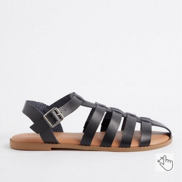 NWT Torrid Faux Leather Fisherman Sandal sz 9.5 WW - Picture 2 of 8